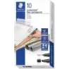 Staedtler Lumocolor 348 Rotulador Permanente de Doble Punta F de 0,6mm y M Biselada de 1,5-4mm - Secado Rapido - Color Negro | A