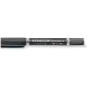Staedtler Lumocolor 348 Rotulador Permanente de Doble Punta M y F - Secado Rapido - Color Negro | Ahorro Imprimiendo
