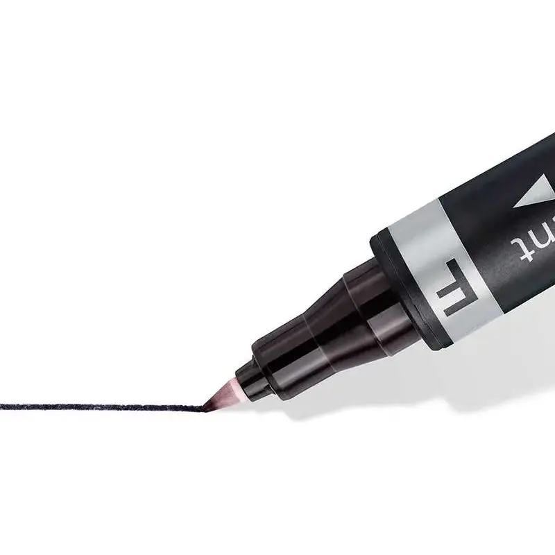 Staedtler Lumocolor 348 Rotulador Permanente de Doble Punta M y F - Secado Rapido - Color Negro | Ahorro Imprimiendo