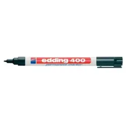 Edding 400 Rotulador Permanente - Punta Redonda - Trazo 1 mm. - Recargable - Secado Rapido - Color Negro | Ahorro Imprimiendo