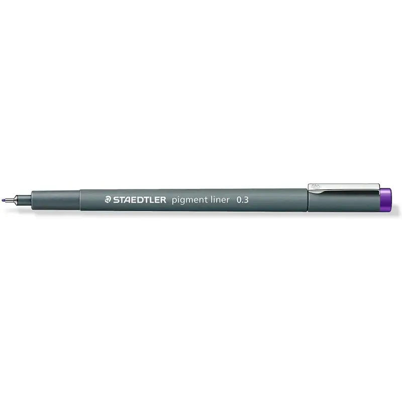 Staedtler Pigment Liner 308 Rotulador Calibrado - Trazo 0.3mm - Secado Rapido - Color Violeta | Ahorro Imprimiendo