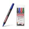 Erichkrause Pack de 4 Marcadores Permanente P-200 - Punta en Forma de Bala - Resistente al Daño y La Abrasion - Ancho de Escritu