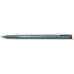 Staedtler Pigment Liner 308 Rotulador Calibrado - Trazo 0.5mm - Secado Rapido - Color Marron | Ahorro Imprimiendo