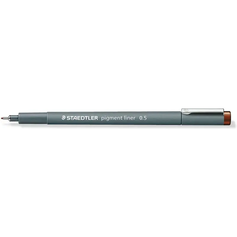 Staedtler Pigment Liner 308 Rotulador Calibrado - Trazo 0.5mm - Secado Rapido - Color Marron | Ahorro Imprimiendo