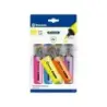 Bismark Long-Life Pack de 6 Marcadores Fluorescentes Neon - Tinta de Secado Rapido - Punta Biselada - Ideal para Subrayar y Resa