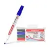 Erichkrause W-500 Pack de 4 Rotuladores para Pizarra Blanca - Punta en Forma de Bala - Trazo de 0.8 a 2.5mm - Tinta a Base de Al