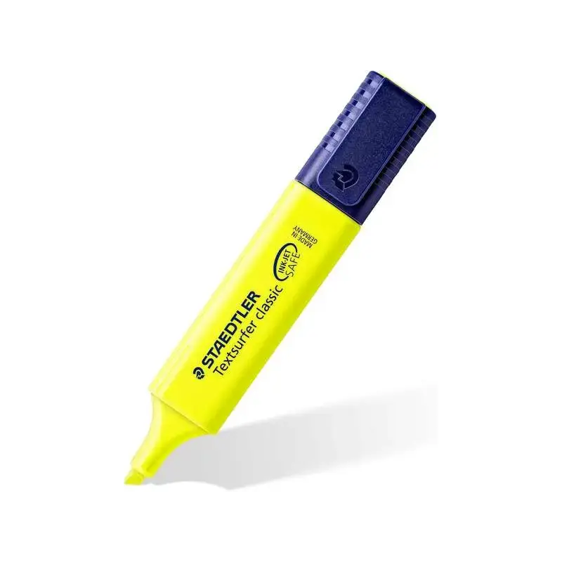 Staedtler Textsurfer Classic 364 Marcador Fluorescente - Punta Biselada 1 - 5mm Aprox - Secado Rapido - Color Amarillo Fluoresce