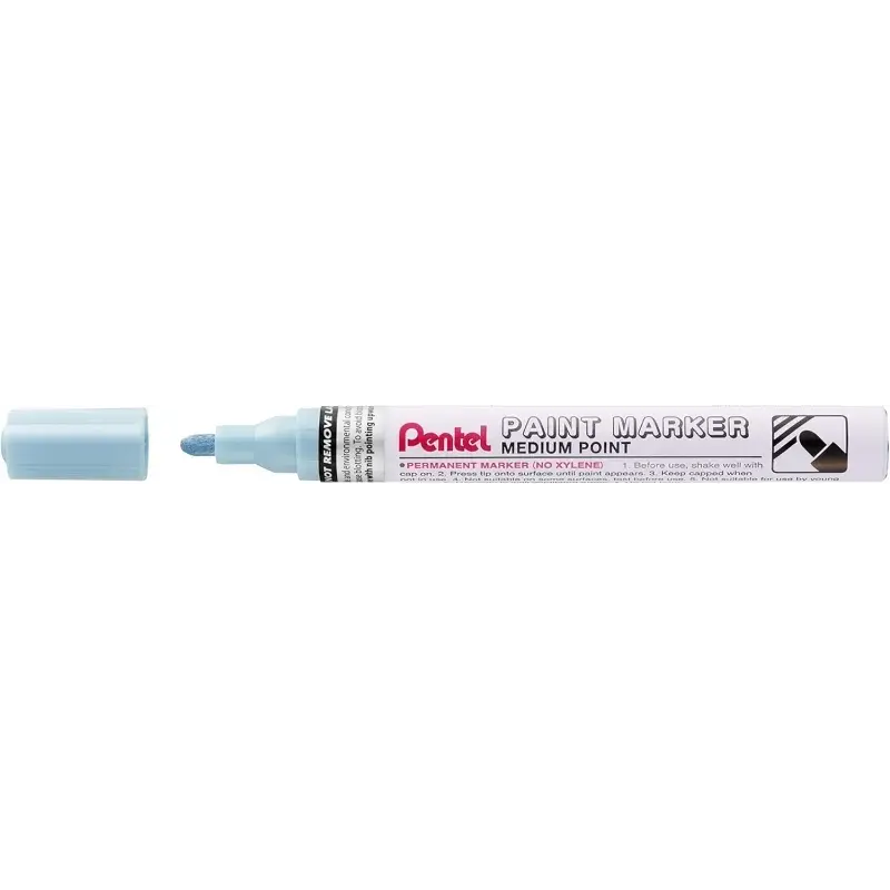 Pentel Paint Marker Marcador de Pintura - Punta Media 4.5mm - Permanente en todas las Superficies - Resistente a Luz y Agua - Cu