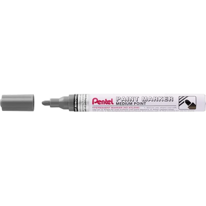 Pentel Paint Marker Marcador de Pintura - Punta Media 4.5mm - Permanente en todas las Superficies - Resistente a Luz y Agua - Cu