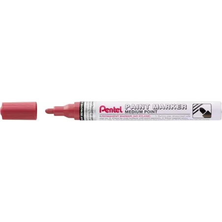 Pentel Paint Marker Marcador de Pintura - Punta Media 4.5mm - Permanente en todas las Superficies - Resistente a Luz y Agua - Cu