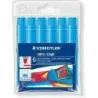 Staedtler Noris Watercolour 340 Pack de 6 Rotuladores de Gran Tamaño - Trazo 3mm Aprox - Lavable Facilmente - Tinta Base de Agua