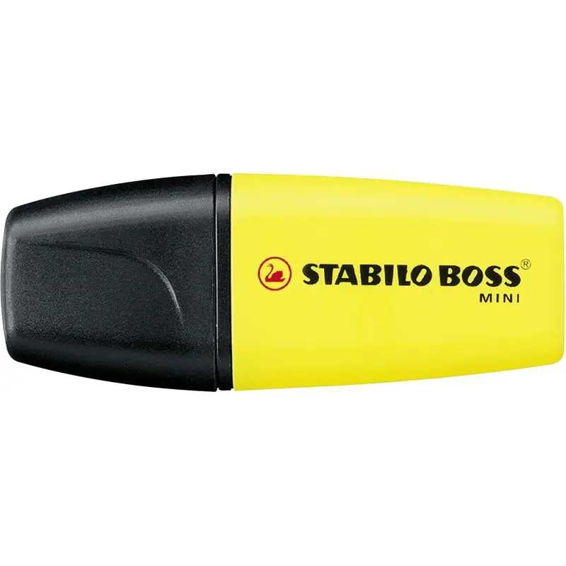 Stabilo Boss Mini Pack de 3 Marcadores Mini Fluorescentes - Trazo entre 2 y 5mm - Tinta con Base de Agua - Antisecado - Colores