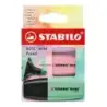 Stabilo Boss Mini Pastel Pack de 3 Marcadores Fluorescentes - Trazo entre 2 y 5mm - Tinta con Base de Agua - Antisecado - Colore