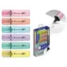 Bismark Pack de 6 Marcadores Fluorescentes Glitter Pastel - Tinta de Secado Rapido - Punta Biselada - Ideal para Subrayar y Resa