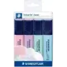 Staedtler Textsurfer Classic 364 Pack de 4 Marcadores Fluorescentes - Secado Rapido - Trazo 1 - 5mm Aprox - Colores Pastel Surti