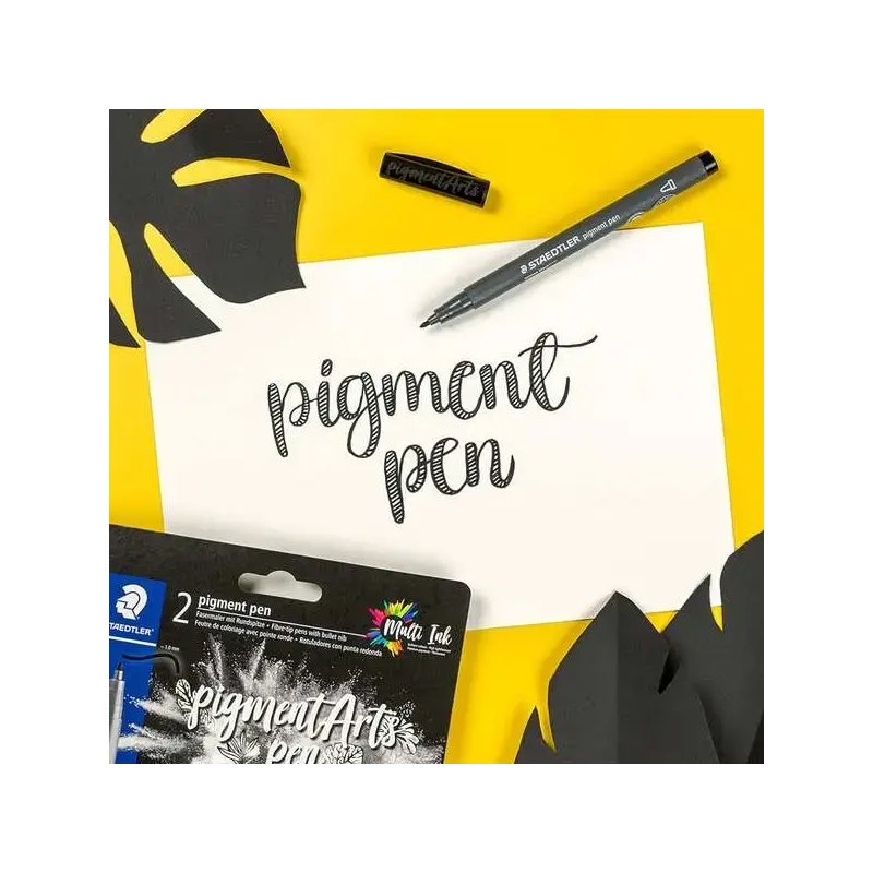 Staedtler 376 Pack de 2 Rotuladores Punta de Fibra Redonda - Ancho de Linea aprox. 1,0mm - Colores Vivos y Brillantes - No Amari