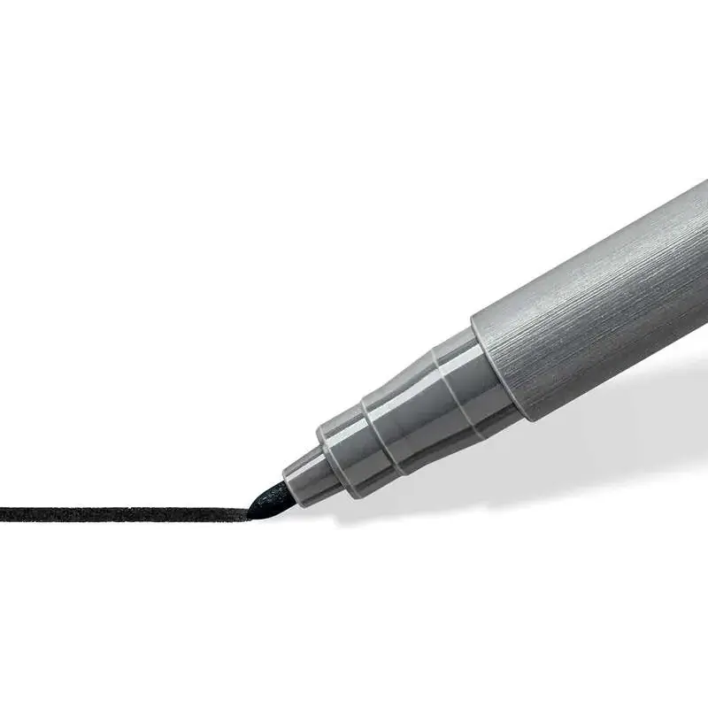 Staedtler 376 Pack de 2 Rotuladores Punta de Fibra Redonda - Ancho de Linea aprox. 1,0mm - Colores Vivos y Brillantes - No Amari