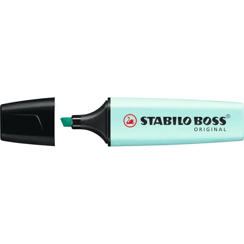 Stabilo Boss 70 Pastel Pack de 4 Rotuladores Marcadores Fluorescentes - Trazo entre 2 y 5mm - Recargable - Tinta con Base de Agu