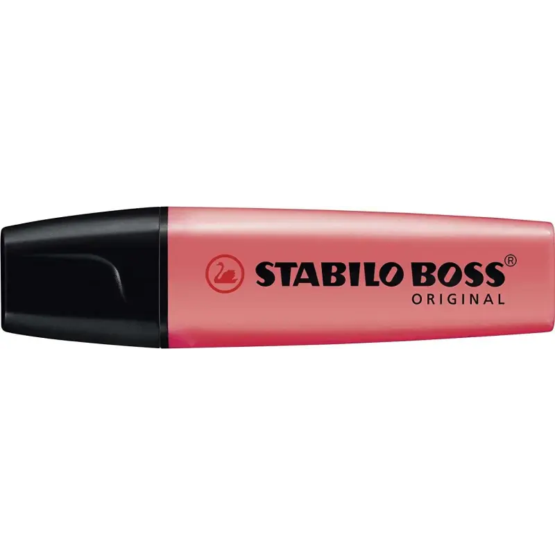 Stabilo Boss 70 Pastel Pack de 4 Marcadores Fluorescentes - Trazo entre 2 y 5mm - Recargable - Tinta con Base de Agua - Colores