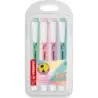 Stabilo Swing Cool Pastel Pack de 4 Marcadores Fluorescentes - Cuerpo Plano - Punta Biselada - Trazo entre 1 y 4mm - Tinta con B