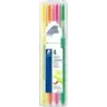 Staedtler Triplus Textsurfer 362 Pack de 4 Marcadores Fluorescentes - Trazo 1 - 4mm Aprox - Tina Base de Agua - Colores Surtidos