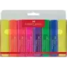 Faber-Castell Textliner 46 Superfluorescente Pack de 8 Marcadores Fluorescentes - Punta Biselada - Trazo entre 1mm y 5mm - Tinta
