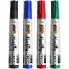Bic Marking 2300 Ecolutions Pack de 4 Rotuladores Permanentes - Punta Biselada - Tinta con Base de Alcohol - Ecologico - Colores
