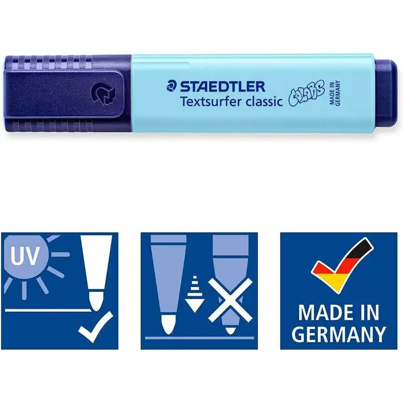 Staedtler Textsurfer Classic 364 Pack de 6 Marcadores Fluorescentes - Secado Rapido - Trazo 1 - 5mm Aprox - Colores Pastel Surti