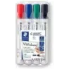 Staedtler Lumocolor 351 Pack de 4 Marcadores para Pizarra Blanca - Secado Rapido - Colores Surtidos | Ahorro Imprimiendo