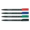 Staedtler Lumocolor 318 Pack de 4 Rotuladores Permanentes - Punta Fina Redonda - Trazo 0.6mm - Capuchon con Clip - Secado Rapido