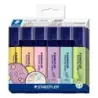 Staedtler Textsurfer Classic 364 Pastel Pack de 6 Marcadores Fluorescentes - Secado Rapido - Trazo 1 - 5mm Aprox - Colores Paste