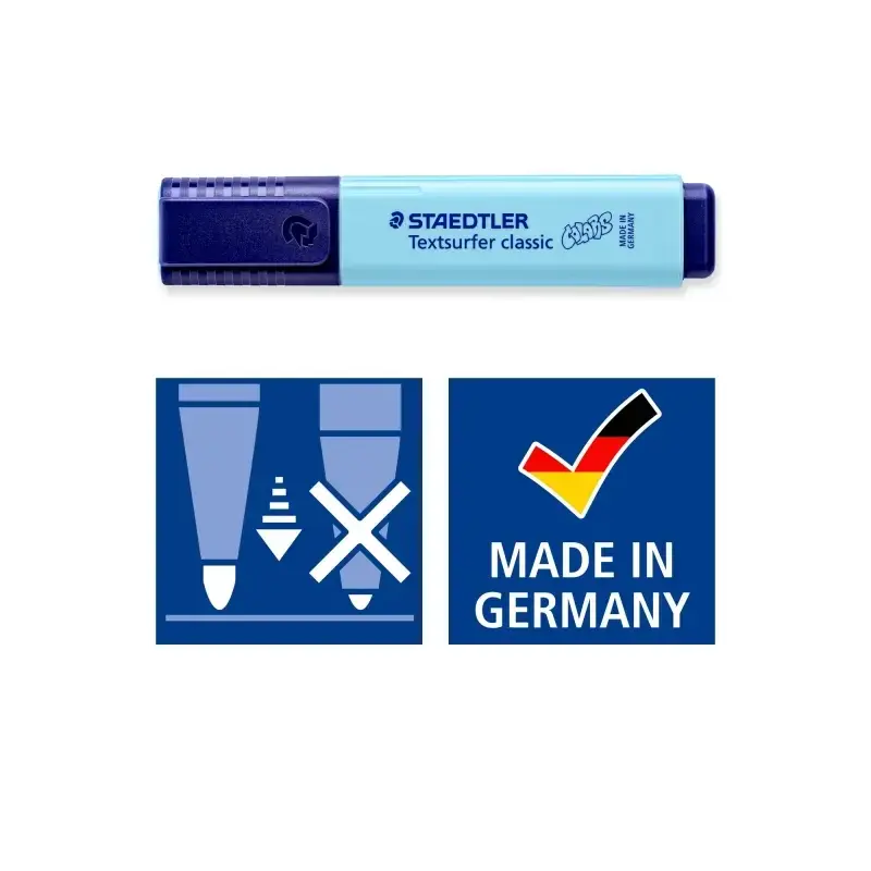 Staedtler Textsurfer Classic 364 Pastel Pack de 6 Marcadores Fluorescentes - Secado Rapido - Trazo 1 - 5mm Aprox - Colores Paste