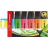 Stabilo Boss 70 Pack de 6 Marcadores Fluorescentes - Trazo entre 2 y 5mm - Recargable - Tinta con Base de Agua - Colores Surtido