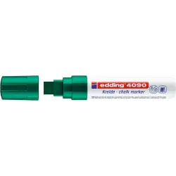 Edding 4090 Rotulador de Tiza Liquida - Punta Biselada - Trazo entre 4 y 15mm - Olor Neutro - Color Verde | Ahorro Imprimiendo