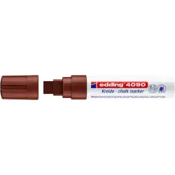 Edding 4090 Rotulador de Tiza Liquida - Punta Biselada - Trazo entre 4 y 15mm - Olor Neutro - Color Marron | Ahorro Imprimiendo