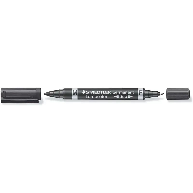 Staedtler Lumocolor Permanent Pack con 4 Rotuladores Permanentes - Diferentes Puntas - Resistente al Agua - Recargables - Color