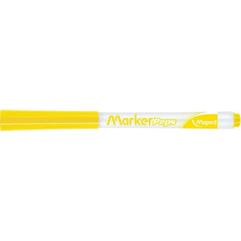 Maped Marker'Peps Pack de 12 Rotuladores para Pizarra Blanca - Punta de Bala 1.5mm - Borrado en Seco - Practica Bolsa con Cremal
