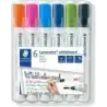 Staedtler Lumocolor 351 Pack de 6 Marcadores para Pizarra Blanca - Secado Rapido - Colores Surtidos | Ahorro Imprimiendo