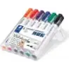 Staedtler Lumocolor 351 Pack de 6 Marcadores para Pizarra Blanca - Secado Rapido - Colores Surtidos | Ahorro Imprimiendo
