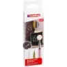 Edding 780 Pack de 3 Rotuladores Permanentes de Tinta Opaca - Punta Redonda - Trazo 0.8mm - Puntas de Recambio Disponibles - Sec
