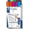 Staedtler Lumocolor 351 Pack de 10 Marcadores para Pizarra Blanca - Punta 2mm Aprox - Secado Rapido - Colores Surtidos | Ahorro