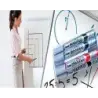 Pentel Maxiflo Pack de 4 Rotuladores para Pizarra Blanca + Borrador Magnetico - Punta de Bala - Ancho de Linea 2mm - Regulacion