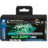 Staedtler 371 Pack de 6 Rotuladores Punta de Pincel Suave - Colores Vivos y Brillantes - No Amarillea con el Paso del Tiempo - N