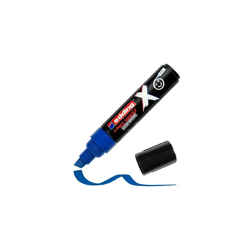 Edding X 6900 Oceano Pack de 3 Rotuladores Multisuperficie Permanentes de Tinta Opaca - Punta Biselada con Trazo 2-10mm - Color