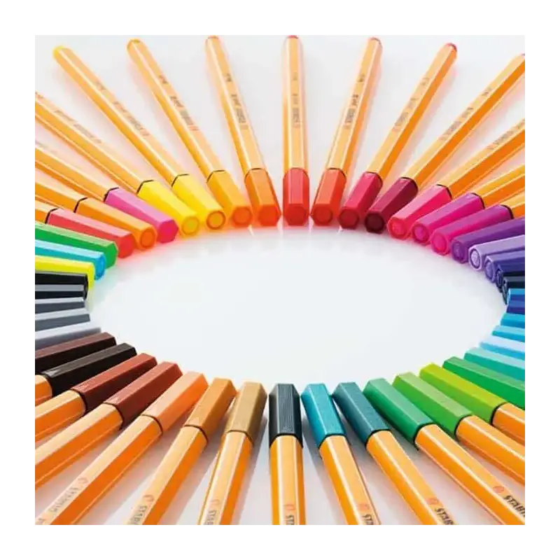 Stabilo Point 88 Pack de 25 Rotuladores de Punta Fina de Fibra - Trazo de 0.4 mm - Tinta con Base de Agua - Colores Surtidos | A