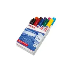Edding 500 Pack de 10 Rotuladores Permanentes - Punta Biselada - Trazo entre 2 y 7mm - Recargable - Secado Instantaneo - Colores