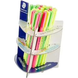Staedtler Triplus Textsurfer 362 Expositor de 30 Marcadores Fluorescentes - Trazo 1 - 4mm Aprox - Tinta Base de Agua - Colores S