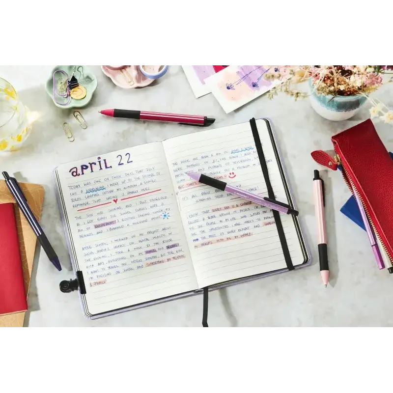 Stabilo Boss Naturecolors Wildflower Expositor con 15 Marcadores Boss + 38 Boligrafos Pointball -Tinta de los Boligrafos Azul -