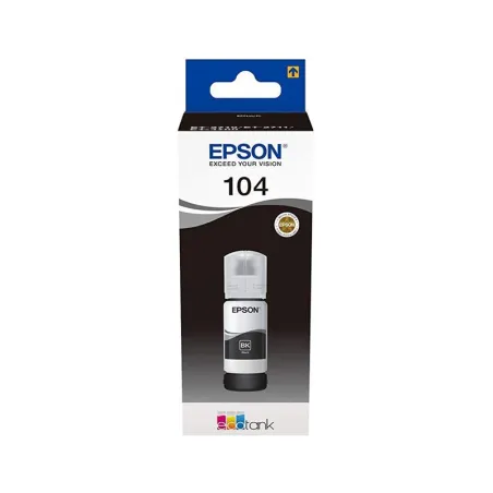 Epson 104 Negro Botella de Tinta Original Ecotank | Ahorro Imprimiendo