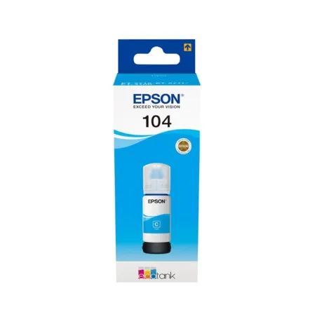 Epson 104 Cyan Botella de Tinta Original Ecotank | Ahorro Imprimiendo